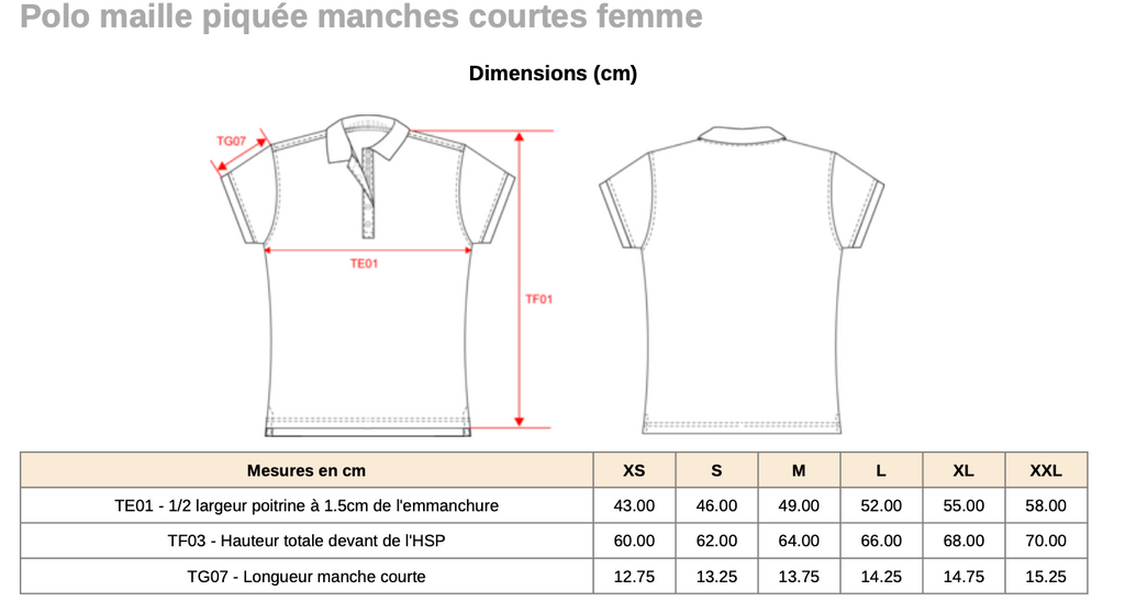 Polo de golf Femme Blanc & Bleu Marine