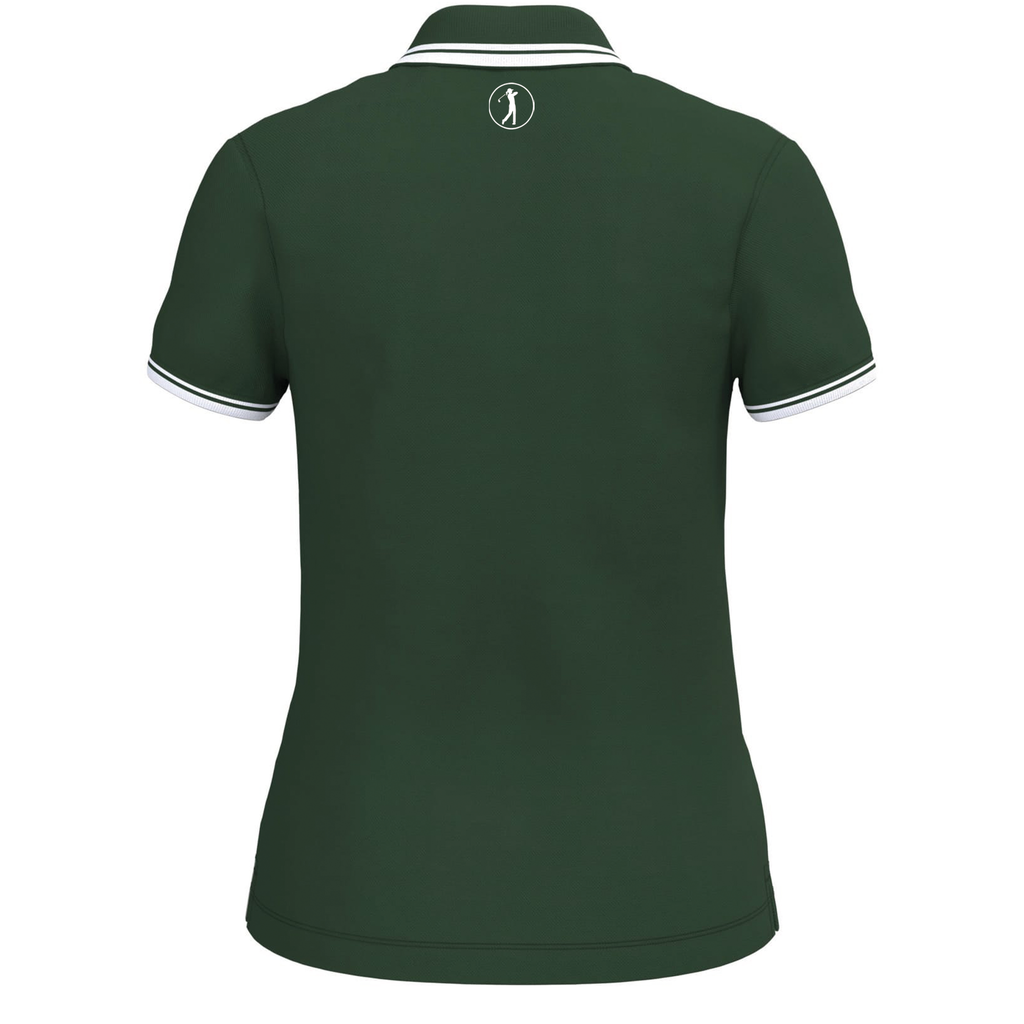 Polo de golf Femme Vert Liserés Blanc